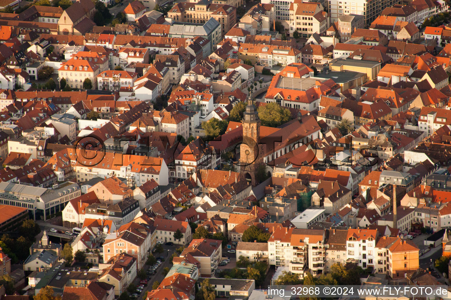 Drone recording of Landau in der Pfalz in the state Rhineland-Palatinate, Germany