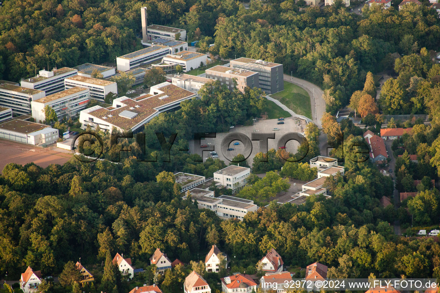 Landau in der Pfalz in the state Rhineland-Palatinate, Germany from a drone