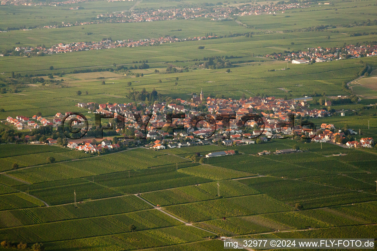 District Nußdorf in Landau in der Pfalz in the state Rhineland-Palatinate, Germany seen from a drone