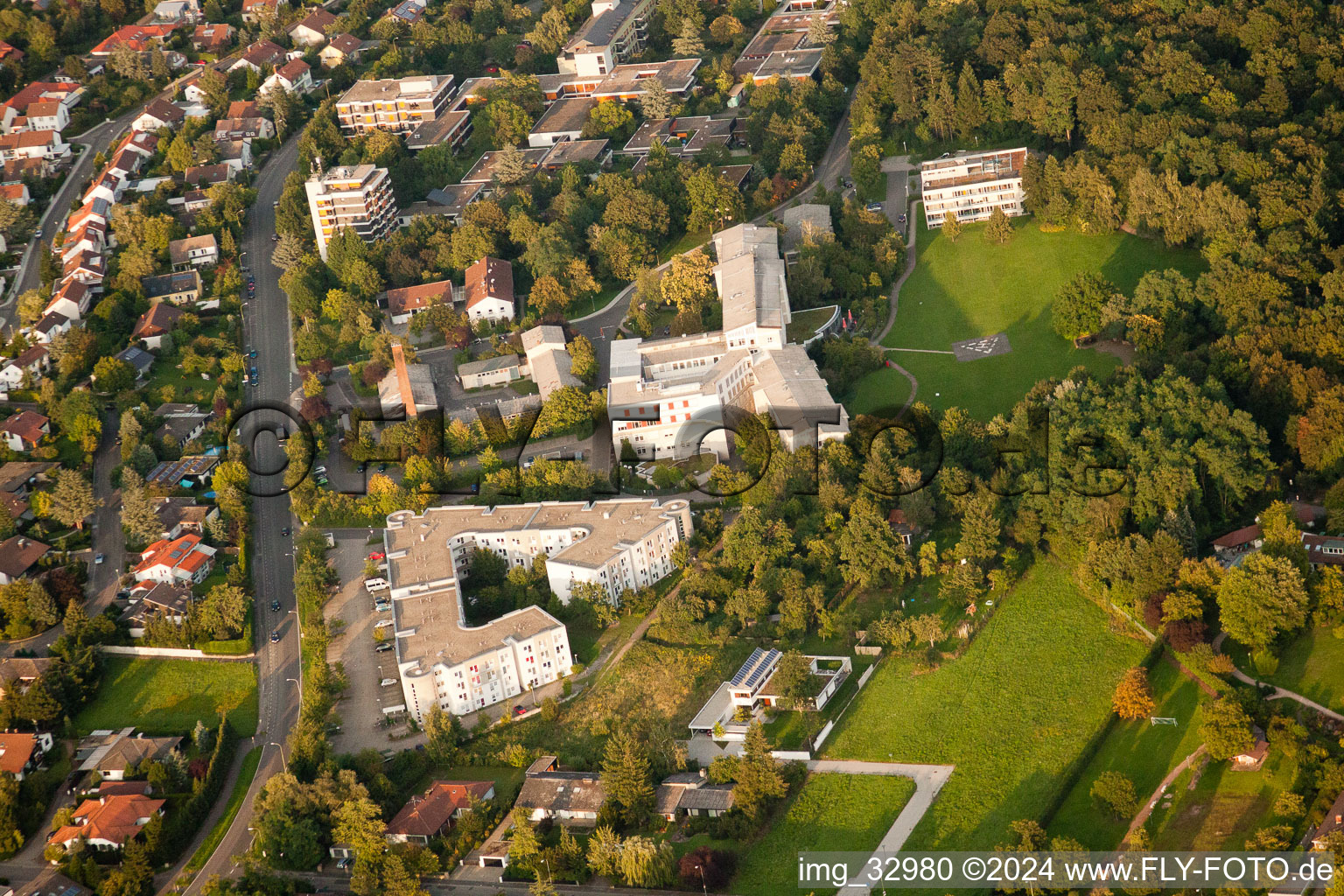 Oblique view of Landau in der Pfalz in the state Rhineland-Palatinate, Germany