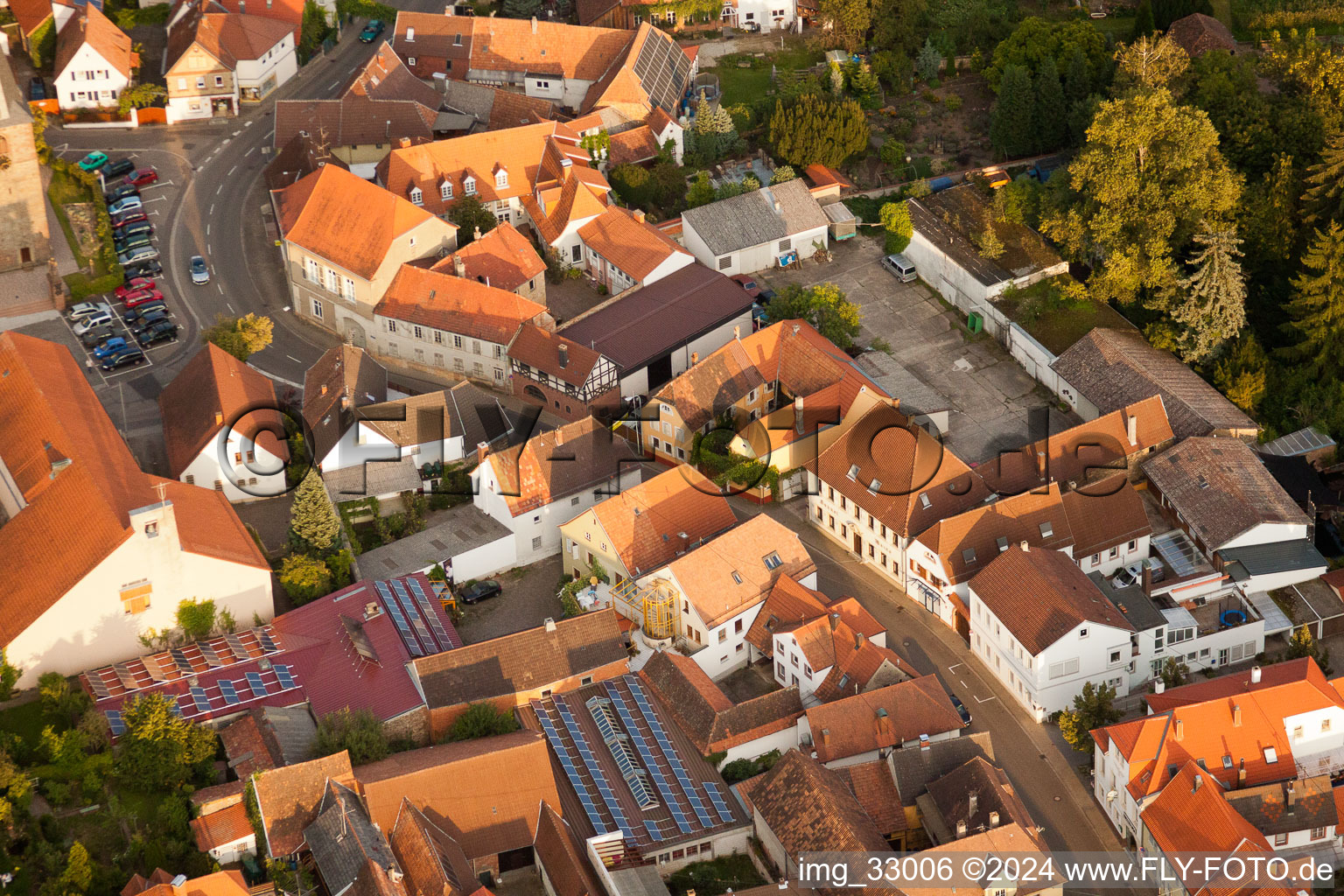 Drone image of District Godramstein in Landau in der Pfalz in the state Rhineland-Palatinate, Germany