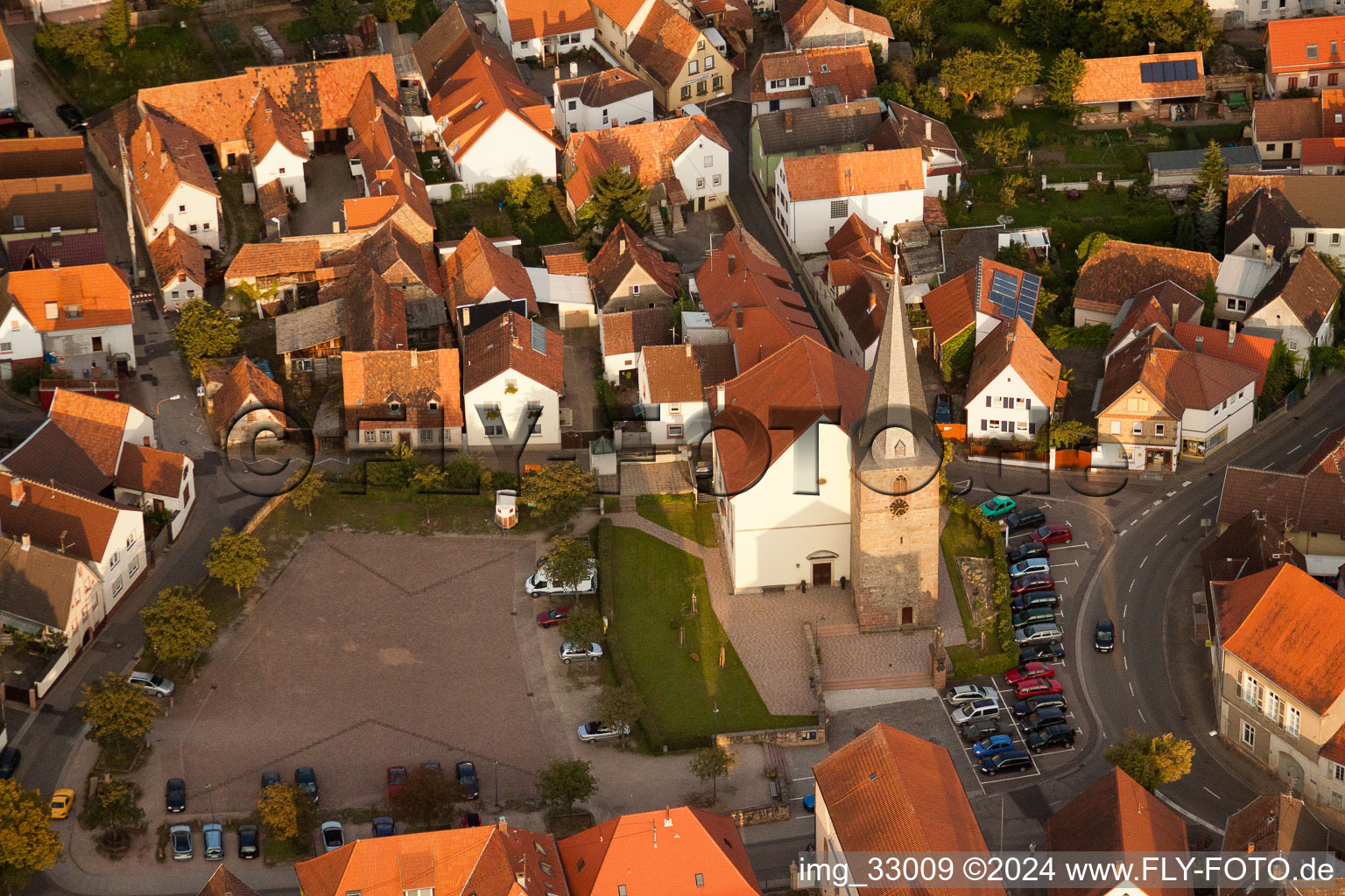 Catholic Church in the district Godramstein in Landau in der Pfalz in the state Rhineland-Palatinate, Germany