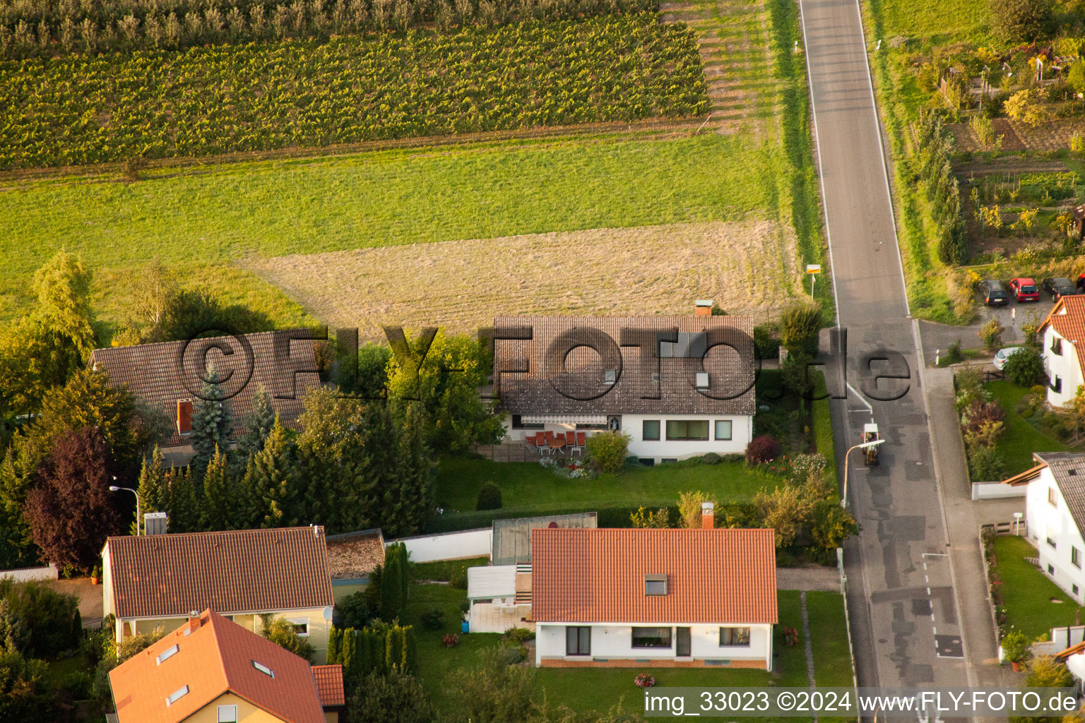 Aerial view of Exit Böchinger Straße in the district Godramstein in Landau in der Pfalz in the state Rhineland-Palatinate, Germany