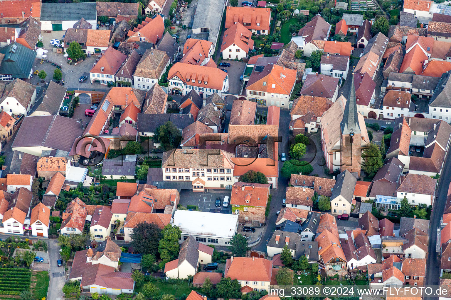 Church building in the village of in Rhodt in the state Rhineland-Palatinate, Germany