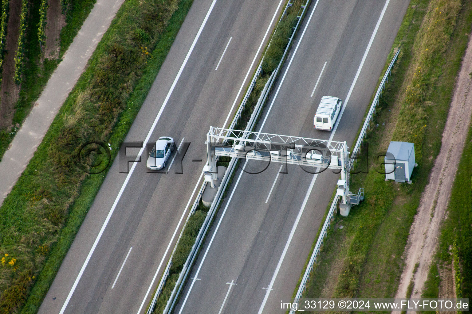 Highway toll bridge on the A 65 in Edesheim in the state Rhineland-Palatinate