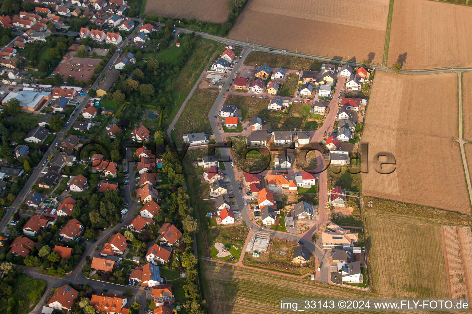 New development area Am Steinsteg in Bornheim in the state Rhineland-Palatinate, Germany