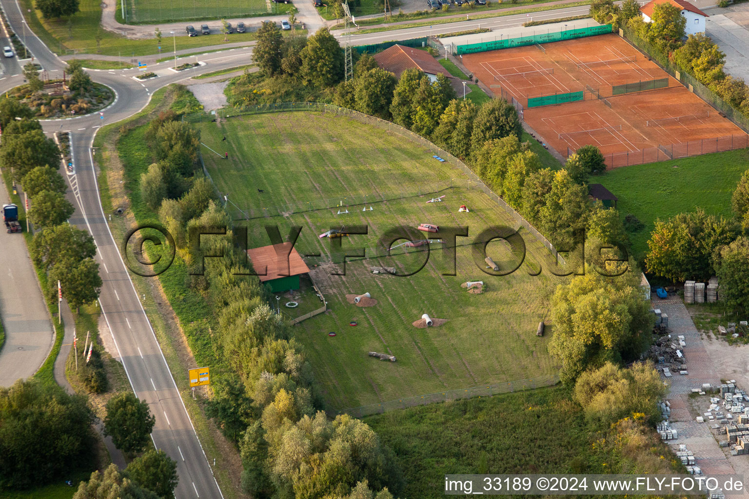 Dog park in Rohrbach in the state Rhineland-Palatinate, Germany