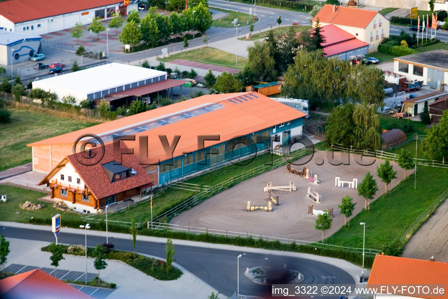 Equestrian facility in Rheinzabern in the state Rhineland-Palatinate, Germany