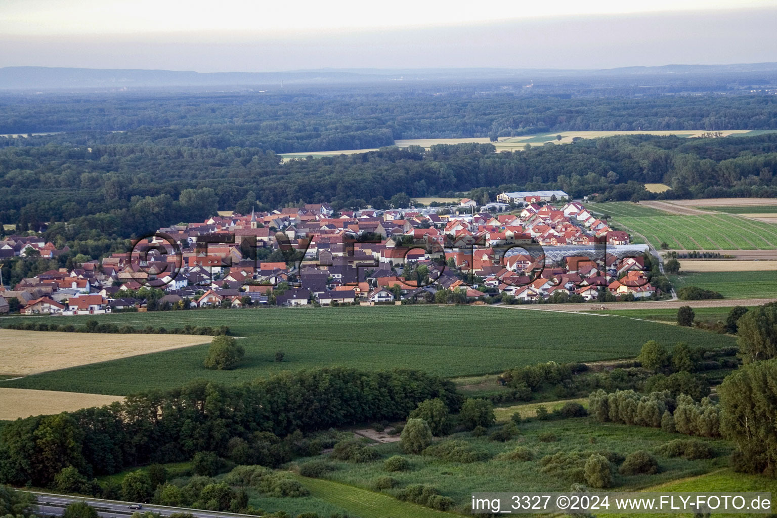 From the west in Kuhardt in the state Rhineland-Palatinate, Germany