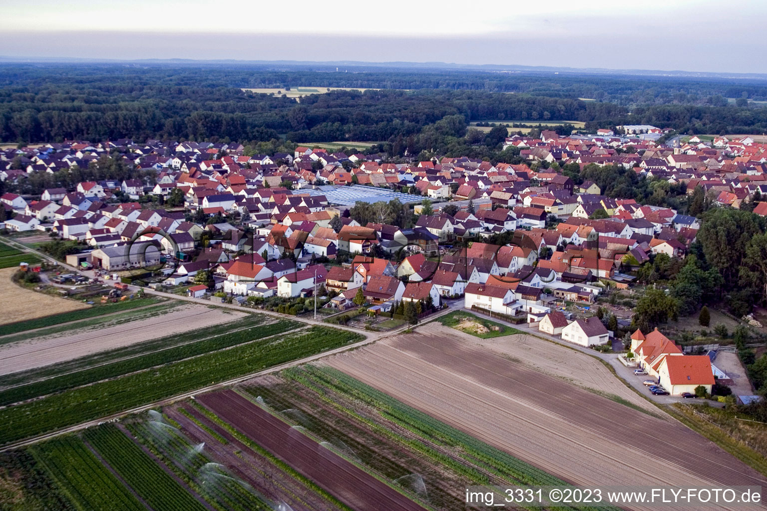 Drone recording of Kuhard in Kuhardt in the state Rhineland-Palatinate, Germany