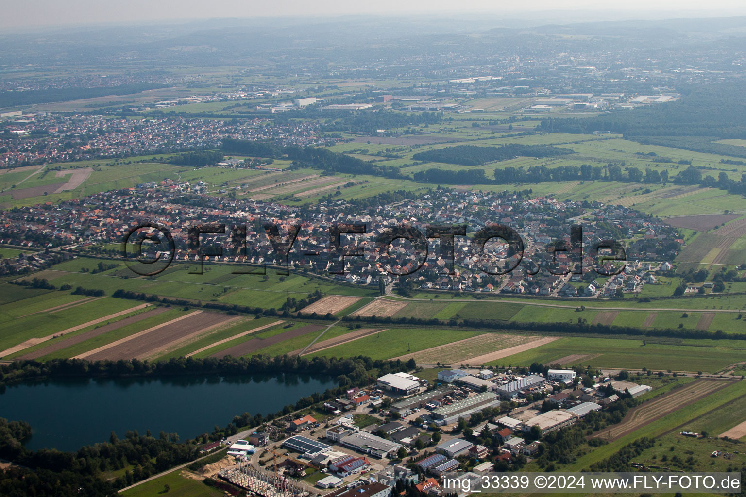 Techacker industrial estate in the district Neuthard in Karlsdorf-Neuthard in the state Baden-Wuerttemberg, Germany