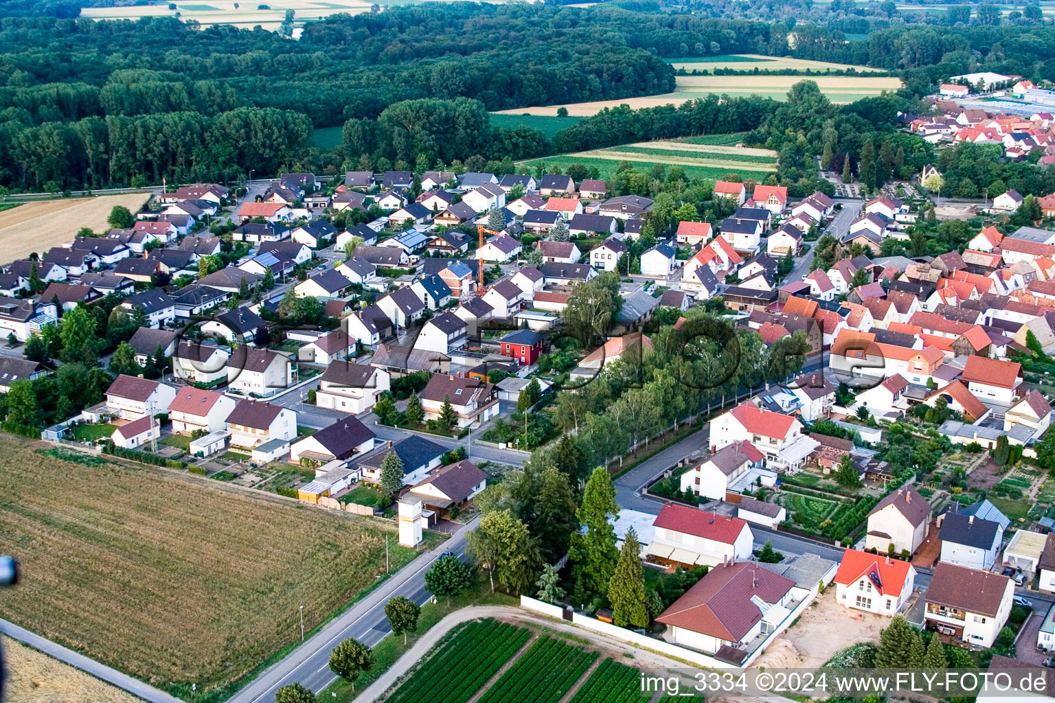 Kuhardt in the state Rhineland-Palatinate, Germany from a drone