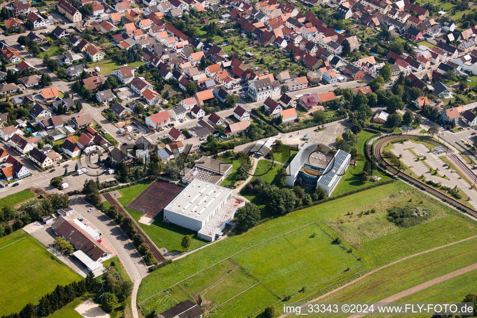 Friedrich-Magnus primary and secondary school in the district Spöck in Stutensee in the state Baden-Wuerttemberg, Germany