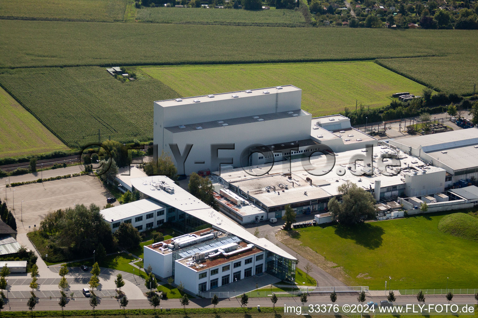 Building and production halls on the premises of the chemical manufacturers KLEBCHEMIE M. G. Becker GmbH & Co. KG in Weingarten in the state Baden-Wurttemberg, Germany