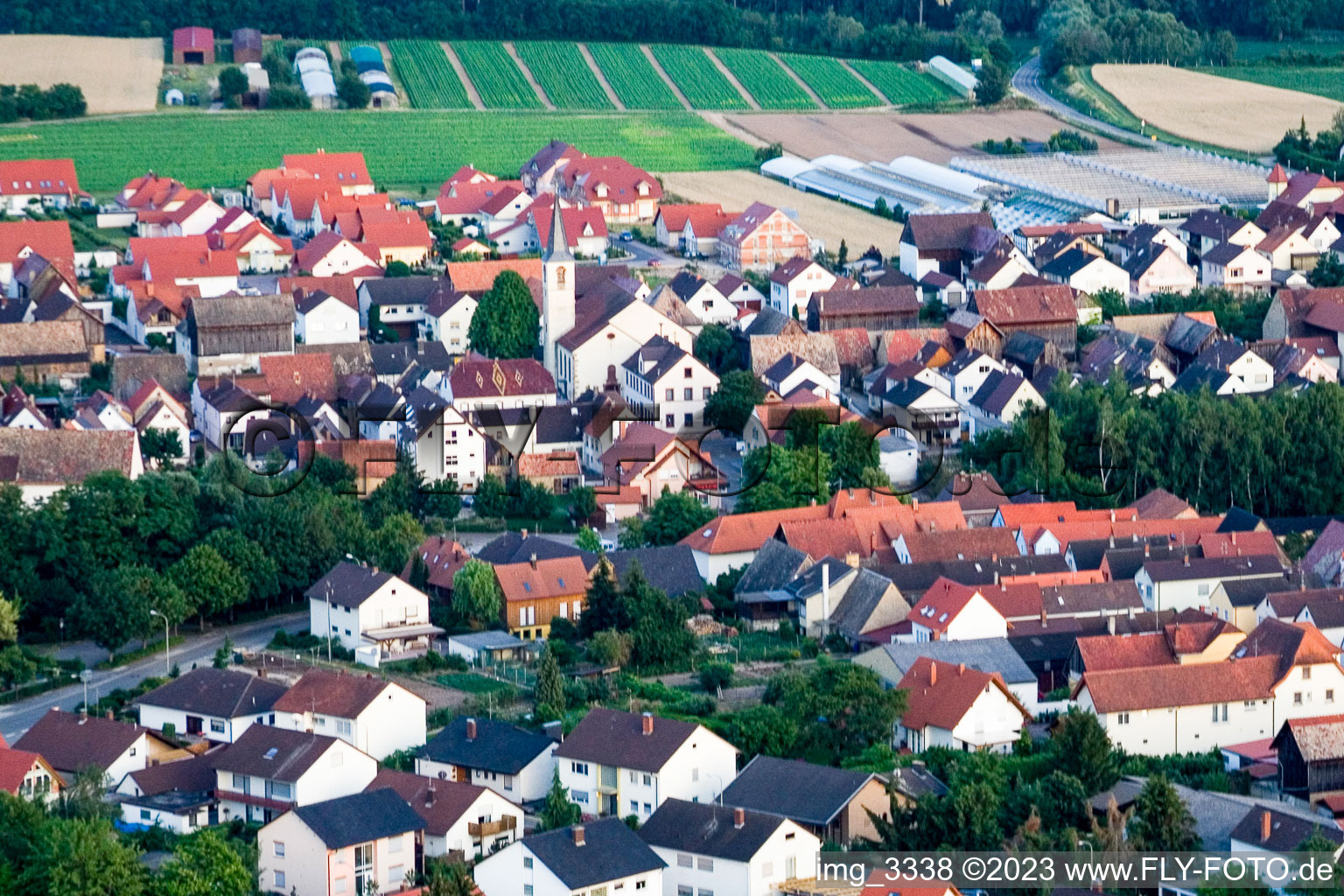 Kuhard in Kuhardt in the state Rhineland-Palatinate, Germany seen from a drone
