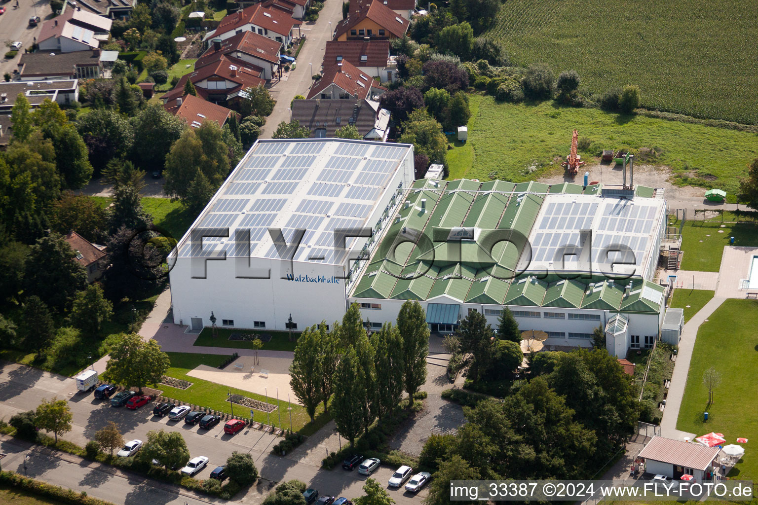 Walzbach Hall and Swimming Pool in Weingarten in the state Baden-Wuerttemberg, Germany