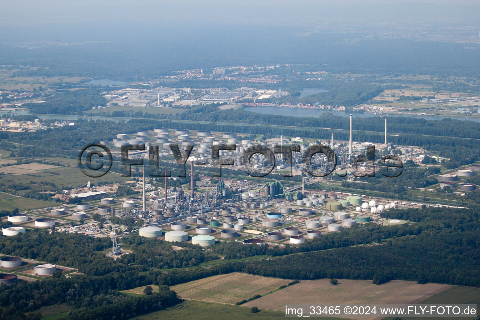 Drone image of District Neureut in Karlsruhe in the state Baden-Wuerttemberg, Germany