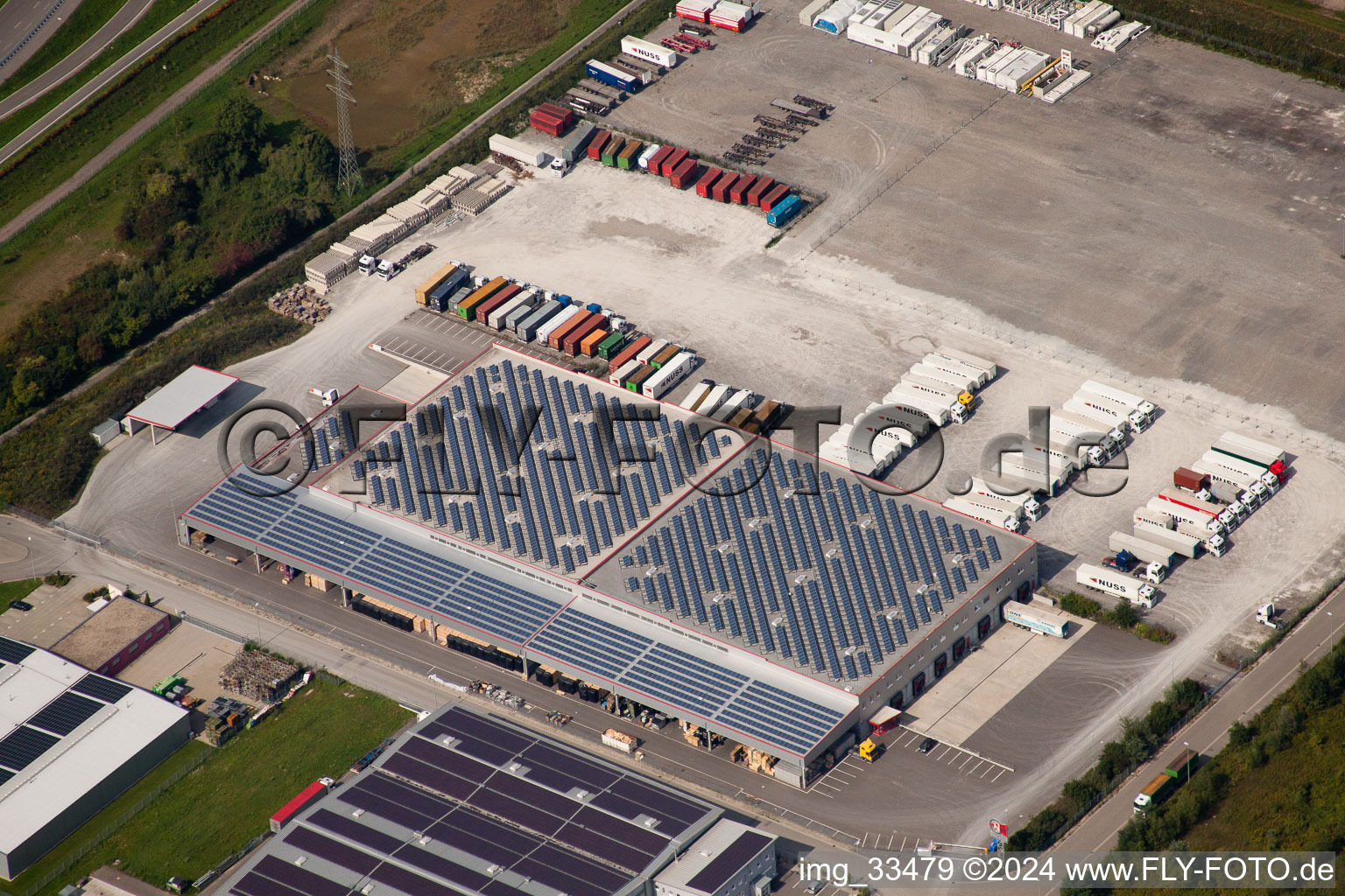 Oberwald industrial area, logistics companies in Wörth am Rhein in the state Rhineland-Palatinate, Germany