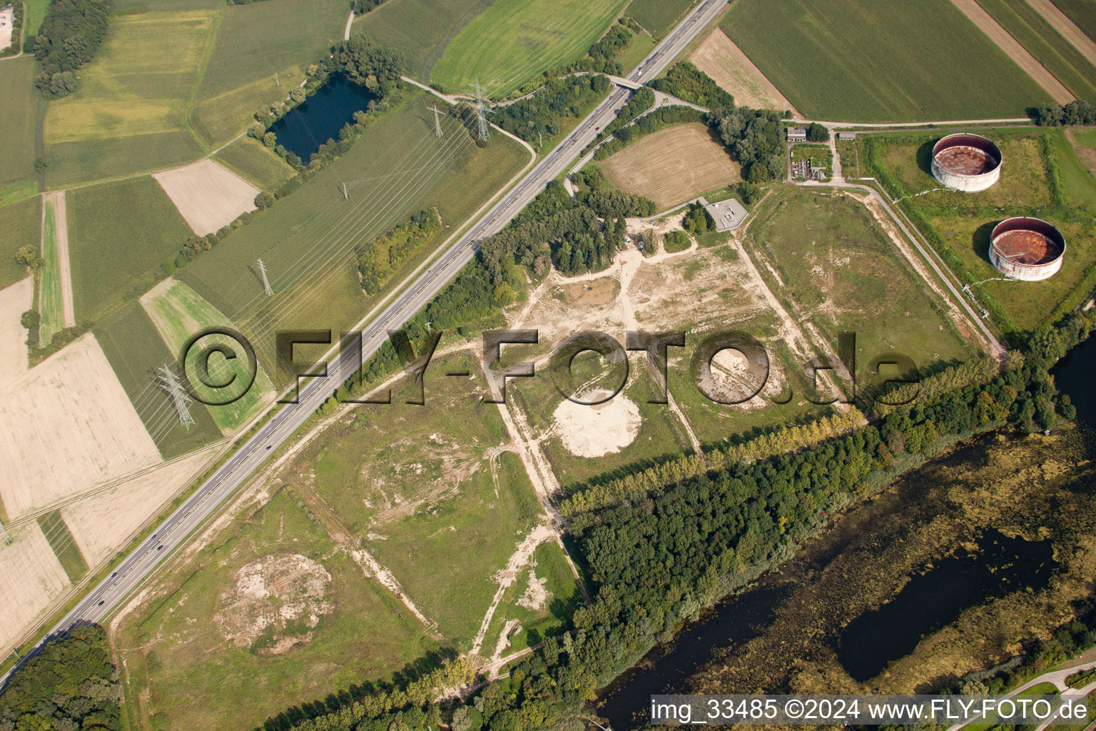 Dismantled tank farm in Jockgrim in the state Rhineland-Palatinate, Germany