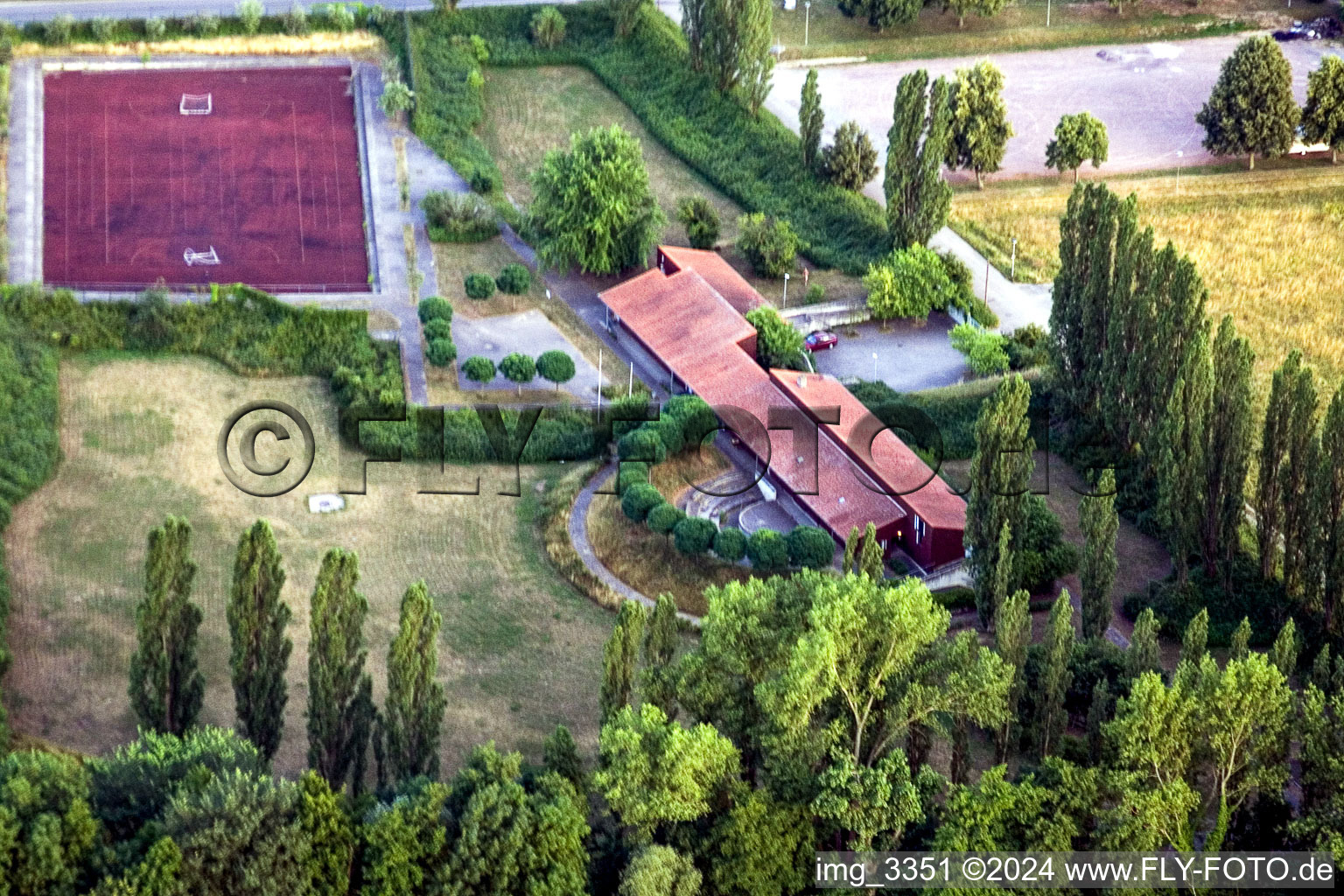 Drone recording of Rülzheim in the state Rhineland-Palatinate, Germany