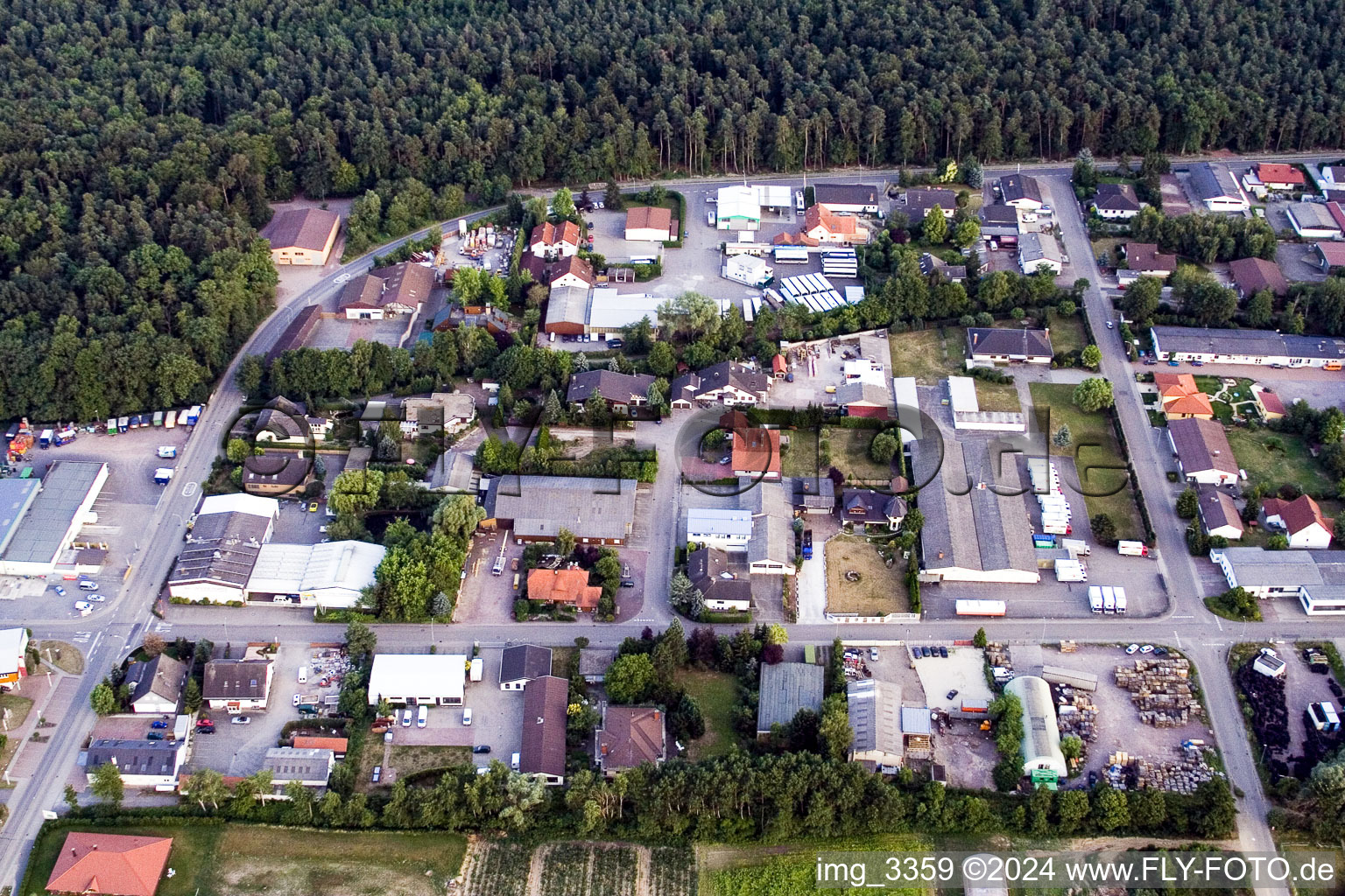 Industrial area O, Im Gäxwald in the district Herxheim in Herxheim bei Landau in the state Rhineland-Palatinate, Germany