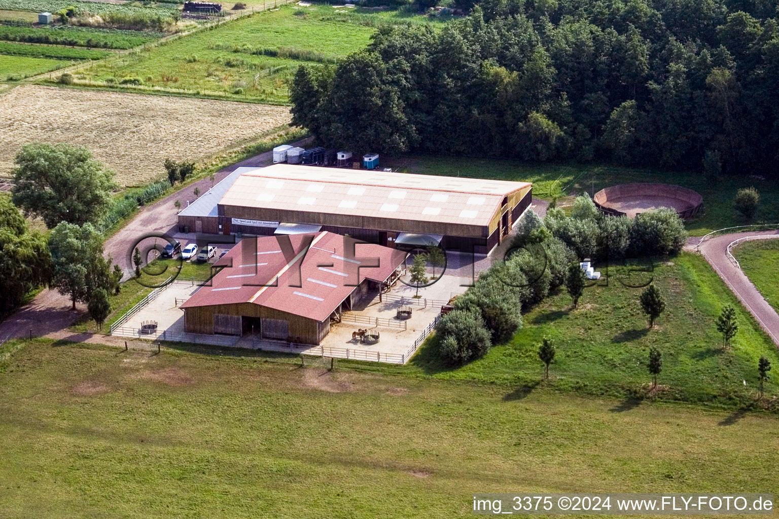 Riding stable in Freckenfeld in the state Rhineland-Palatinate, Germany