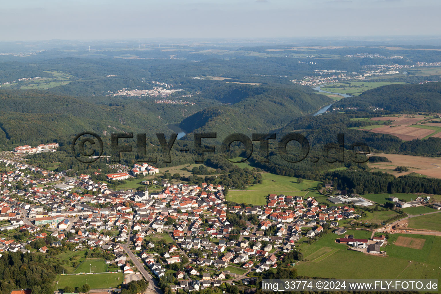 Hospital grounds of the rehabilitation center in the district Orscholz in Mettlach in the state Saarland