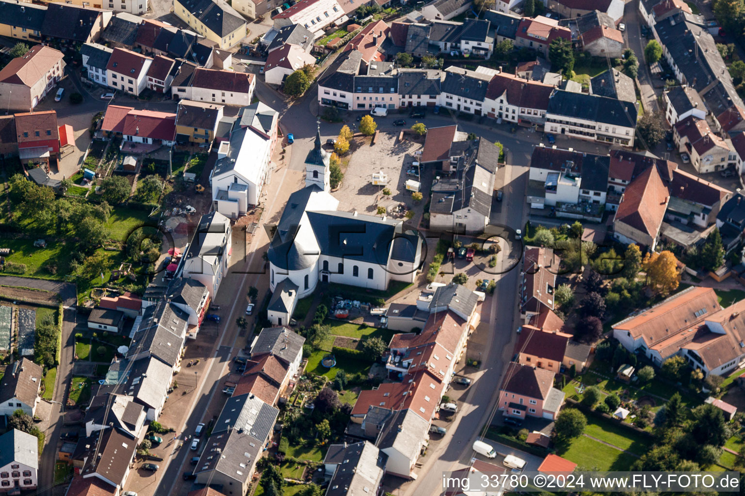 Church building in the village of in the district Orscholz in Mettlach in the state Saarland, Germany