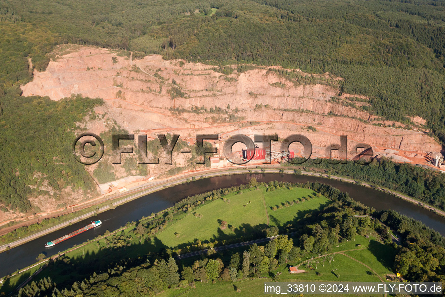 Aerial view of Taben-Rodt in the state Saarland, Germany