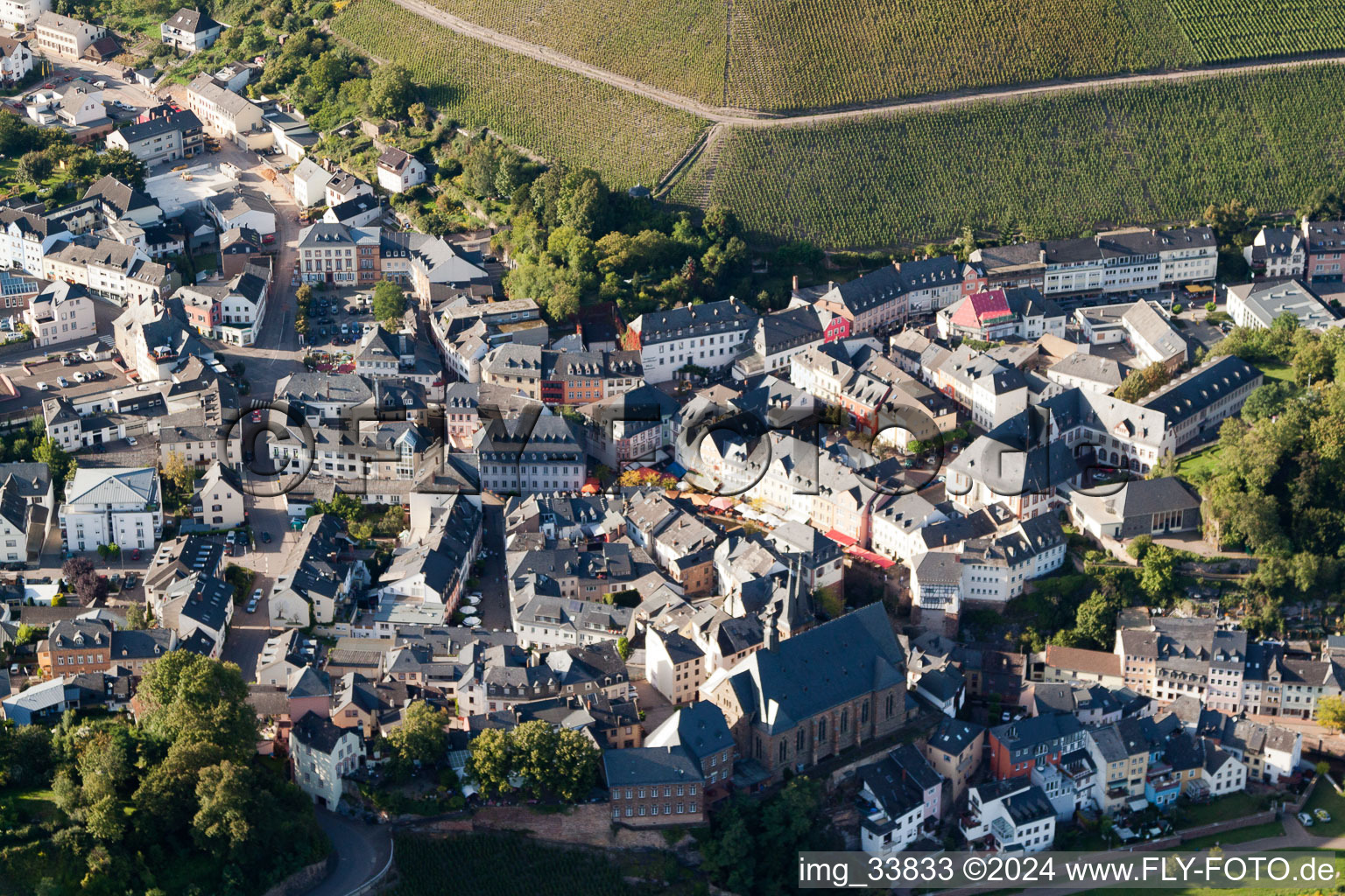 Aerial photograpy of Saarburg in the state Rhineland-Palatinate, Germany