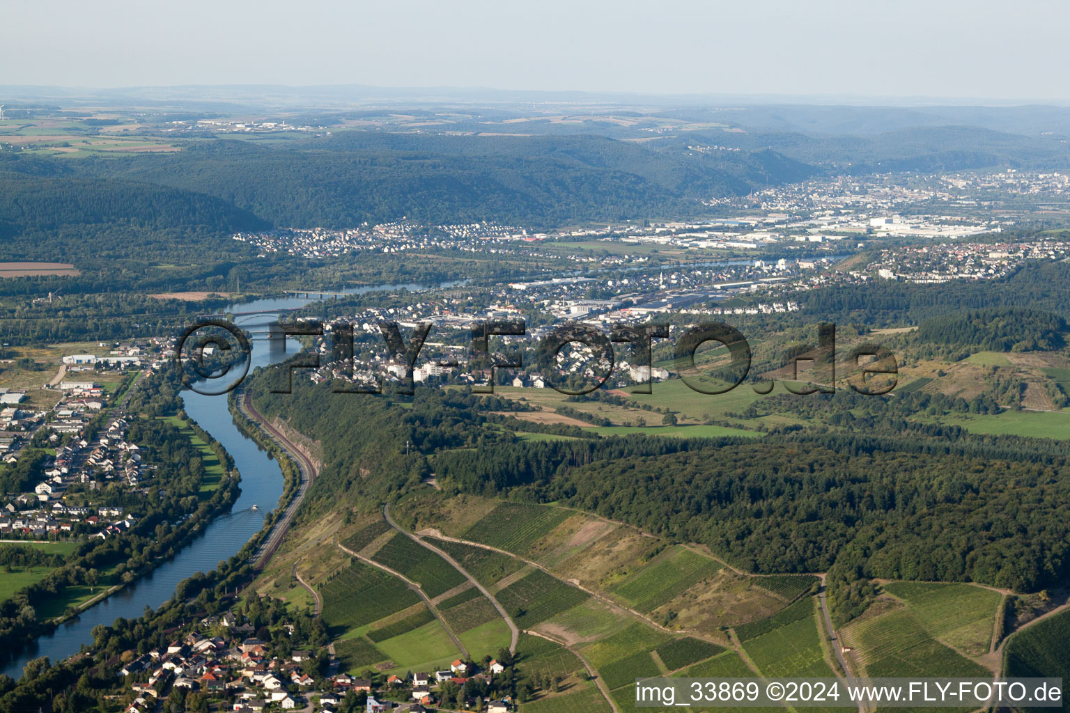 Riparian areas along the river mouth of the river Saar into the river Mosel in the district Koenen in Konz in the state Rhineland-Palatinate, Germany