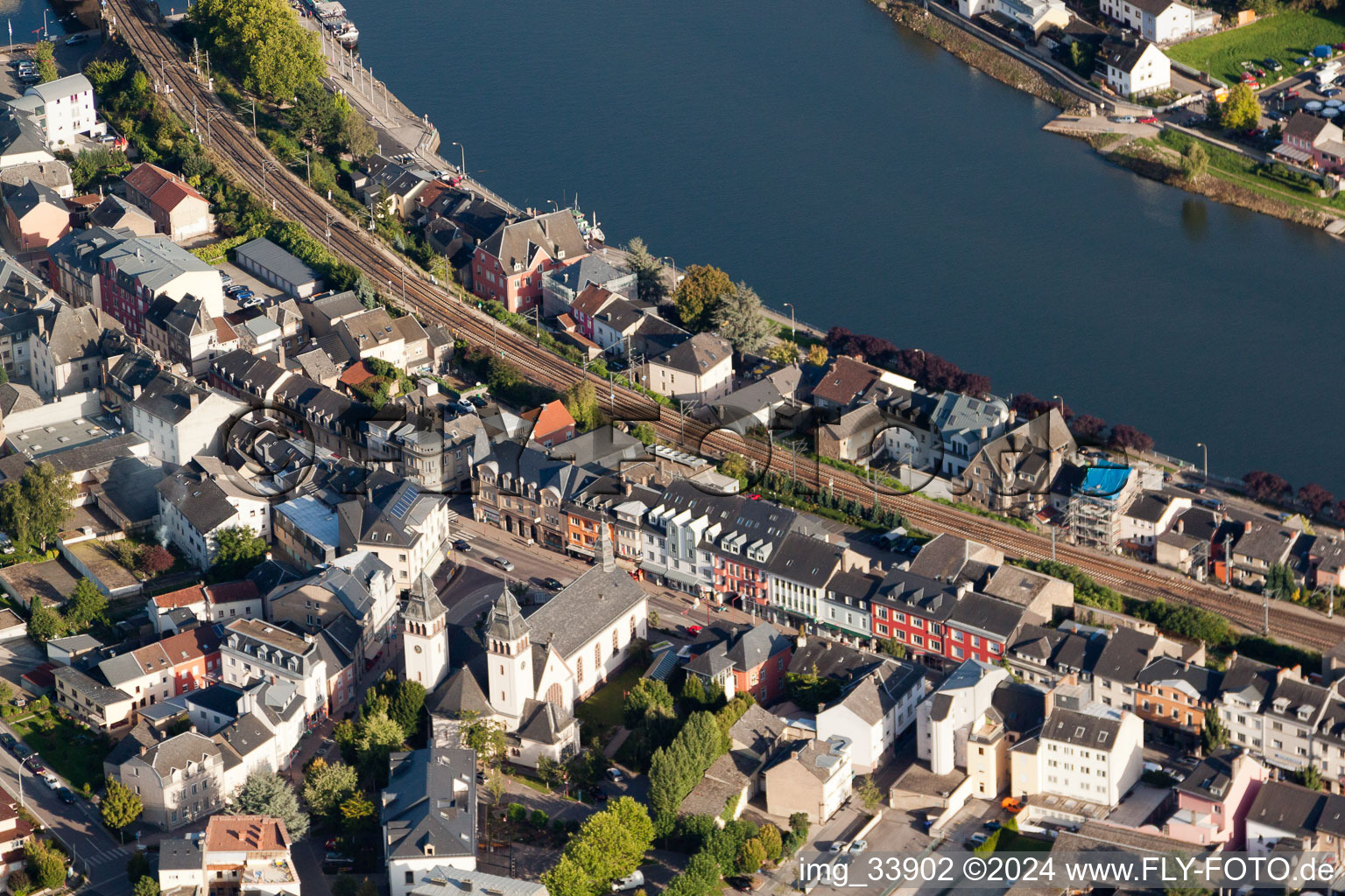 Wasserbillig in the state Grevenmacher, Luxembourg out of the air