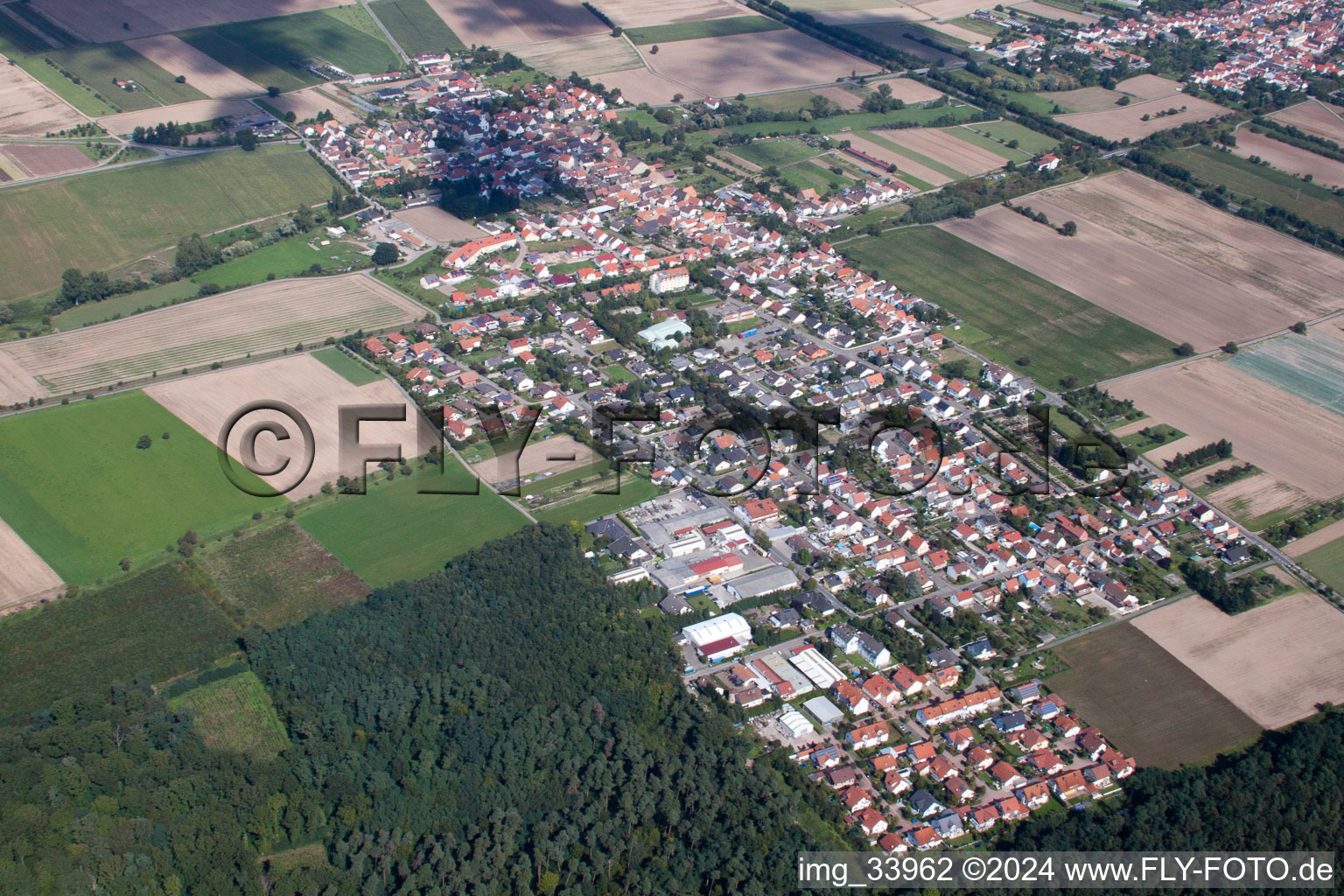 Westheim in the state Rhineland-Palatinate, Germany viewn from the air