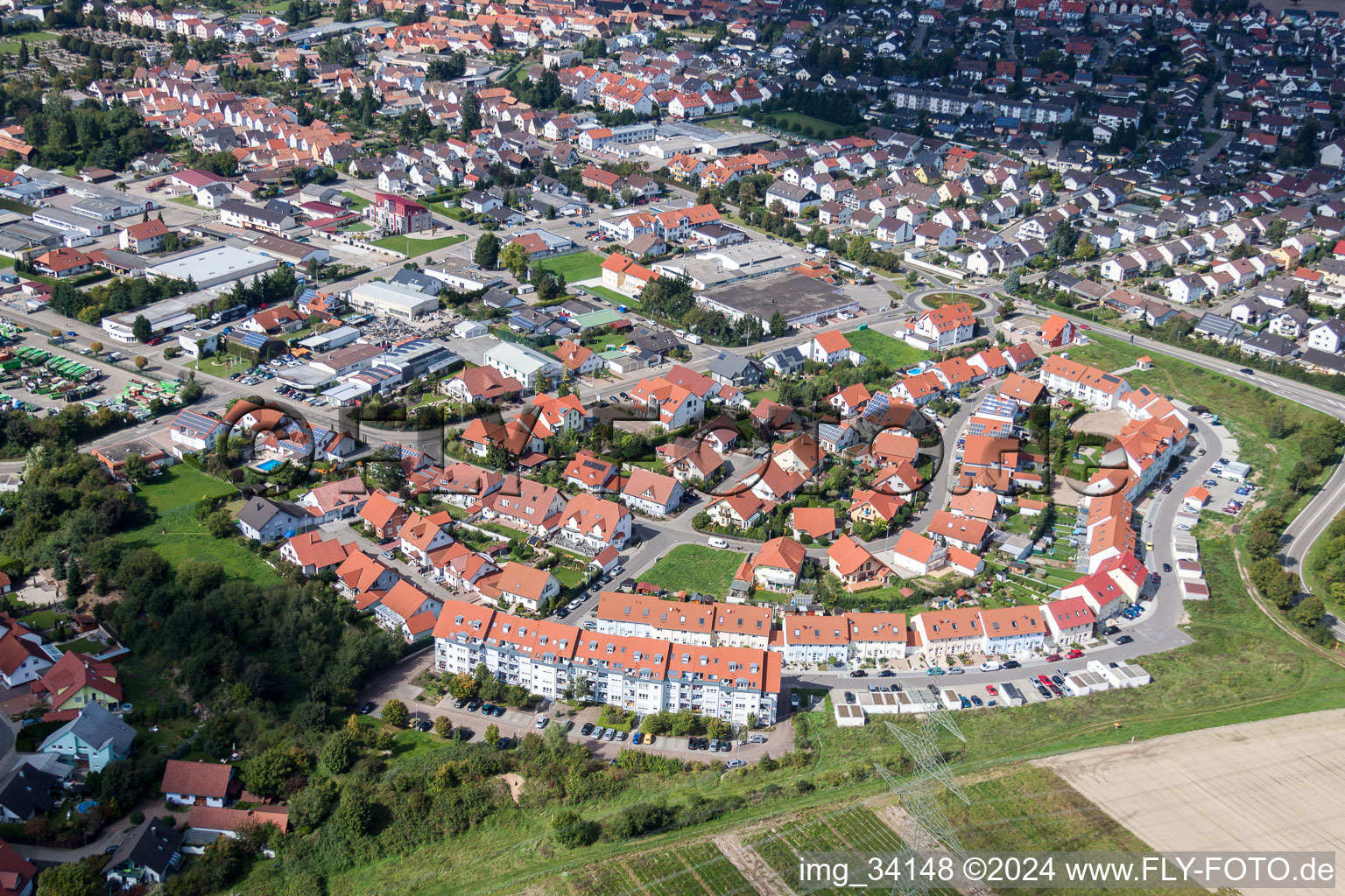 The district Helmut-Braun-Ring in Ruelzheim in the state Rhineland-Palatinate, Germany