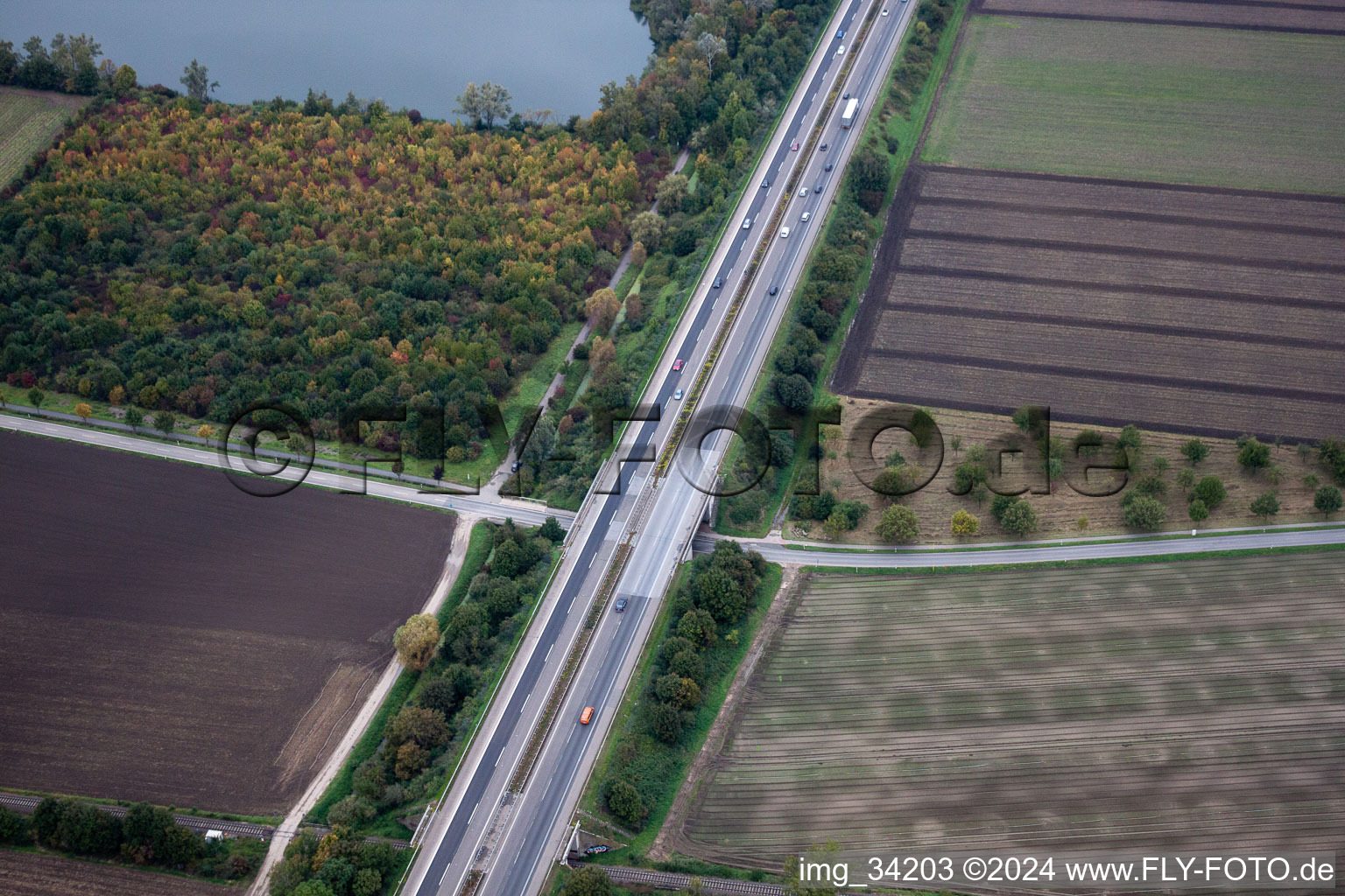 A61 in Lambsheim in the state Rhineland-Palatinate, Germany