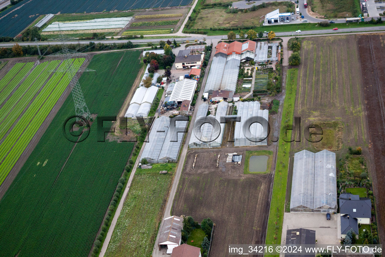 Maxdorf in the state Rhineland-Palatinate, Germany seen from above