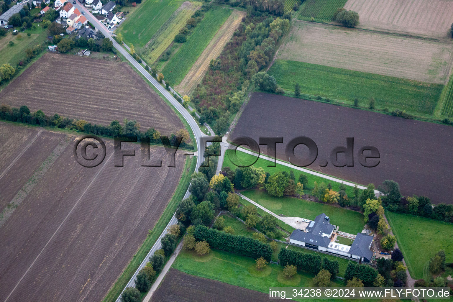 Gönnheim in the state Rhineland-Palatinate, Germany seen from a drone