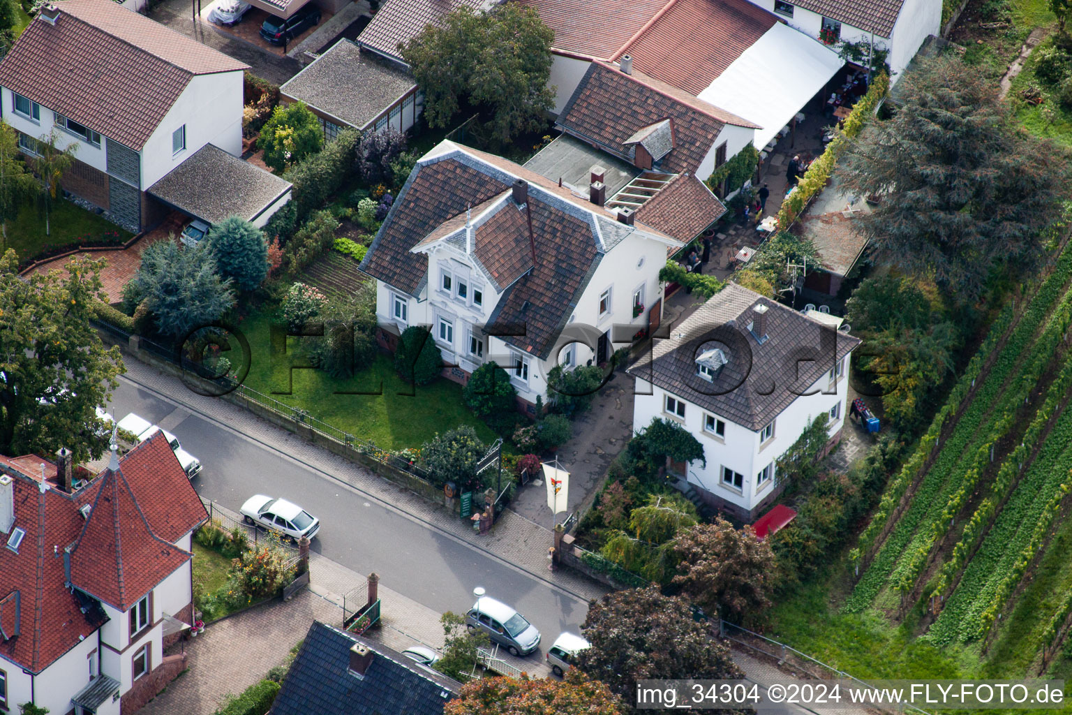 Aerial photograpy of Zimmermann's Apple Days in Wachenheim an der Weinstraße in the state Rhineland-Palatinate, Germany