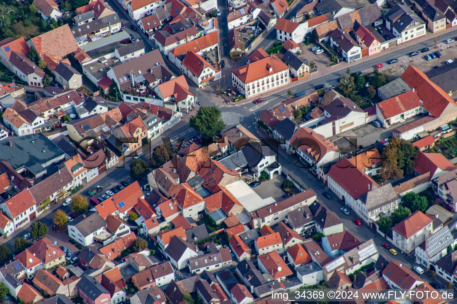 Weisenheim am Sand in the state Rhineland-Palatinate, Germany from above