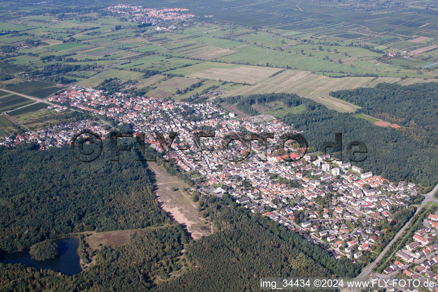 Maxdorf in the state Rhineland-Palatinate, Germany out of the air