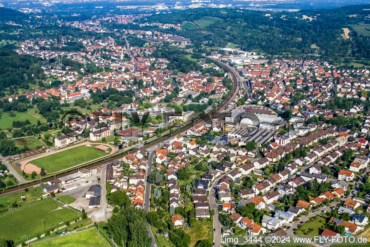 District Berghausen in Pfinztal in the state Baden-Wuerttemberg, Germany