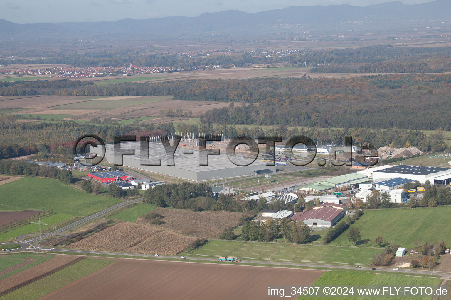 Horst Industrial Area, 2nd construction phase Gazely Logistics in the district Minderslachen in Kandel in the state Rhineland-Palatinate, Germany