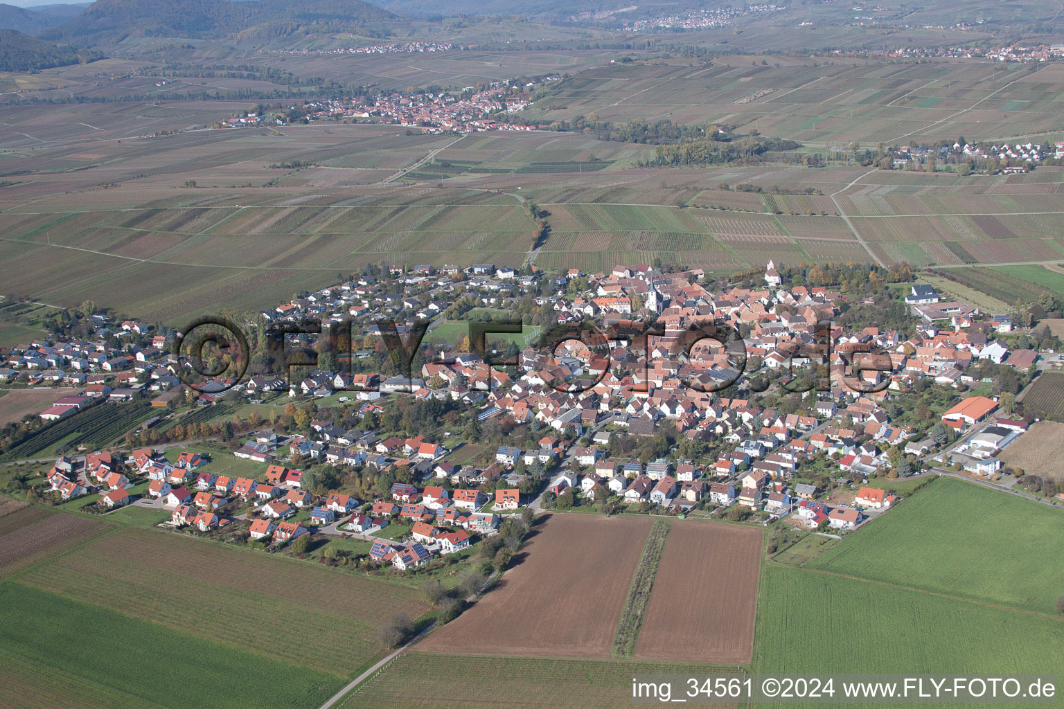 District Mörzheim in Landau in der Pfalz in the state Rhineland-Palatinate, Germany from a drone