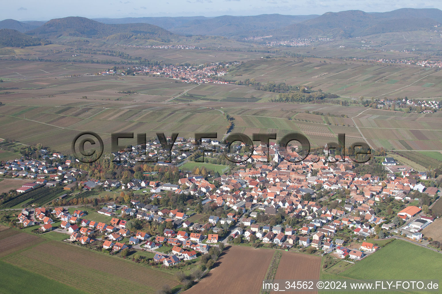 District Mörzheim in Landau in der Pfalz in the state Rhineland-Palatinate, Germany seen from a drone