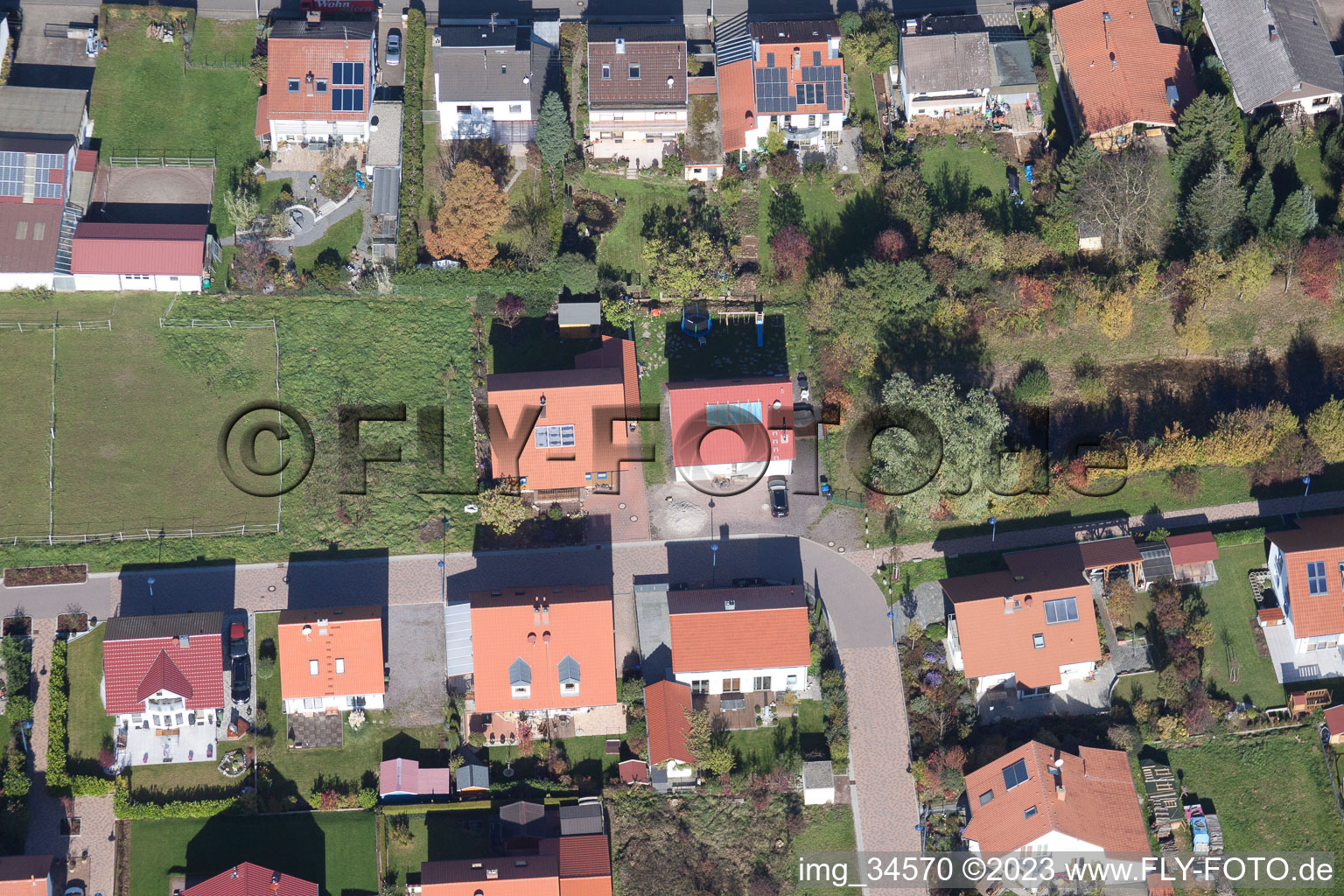 Aerial photograpy of District Mörzheim in Landau in der Pfalz in the state Rhineland-Palatinate, Germany
