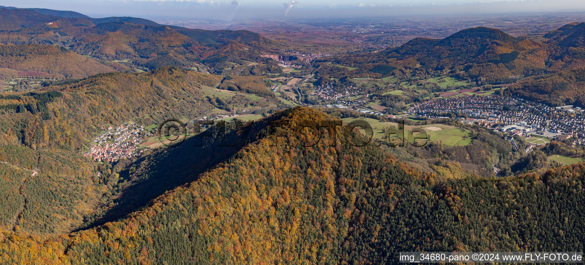 Palatinate Panorama in Annweiler am Trifels in the state Rhineland-Palatinate, Germany