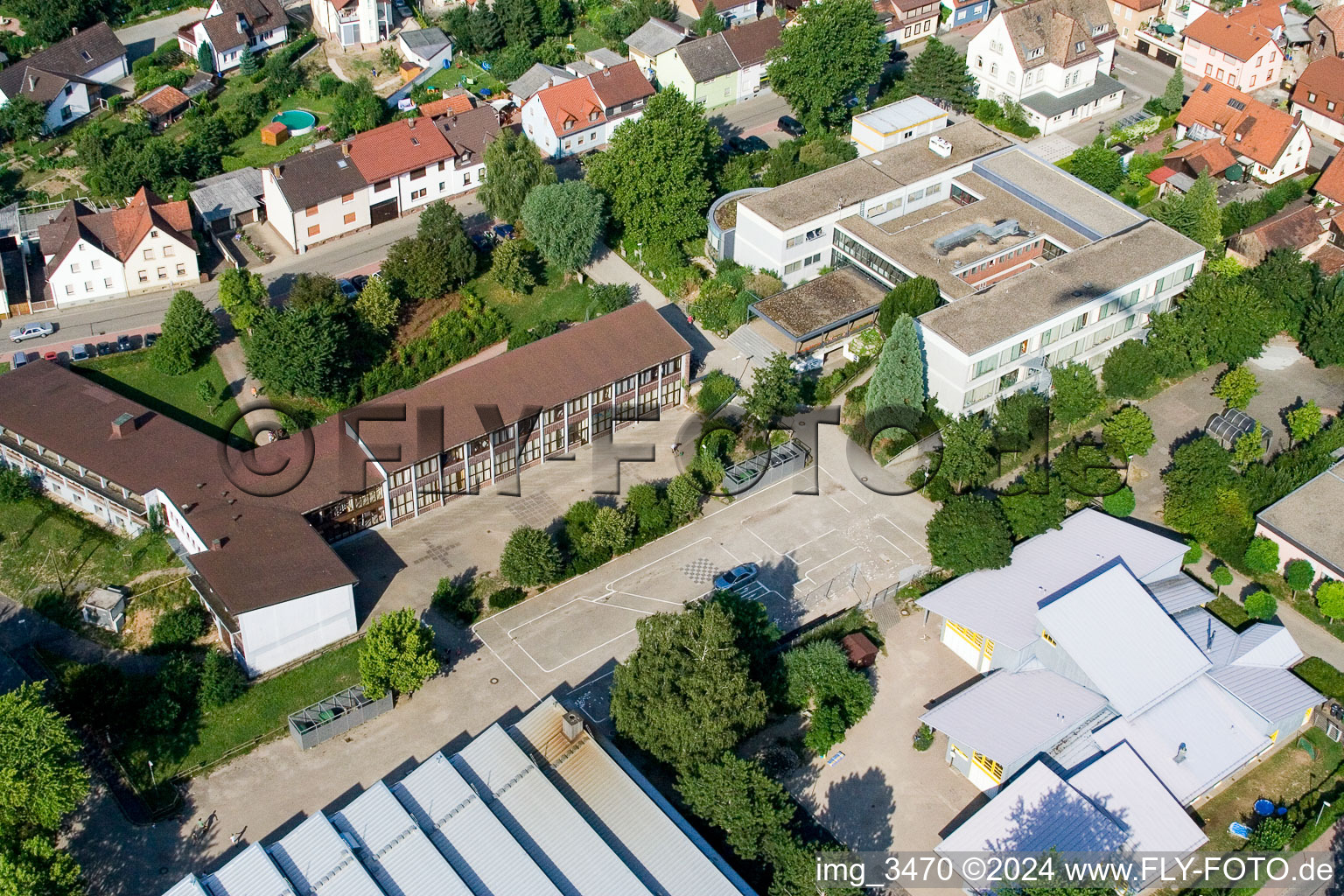 Primary school in the district Berghausen in Pfinztal in the state Baden-Wuerttemberg, Germany