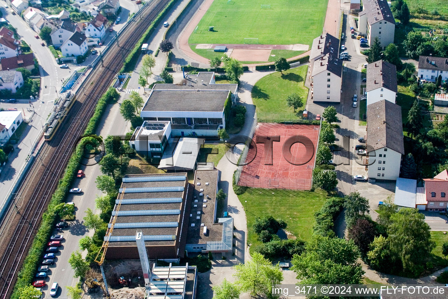 Sports halls in the district Berghausen in Pfinztal in the state Baden-Wuerttemberg, Germany