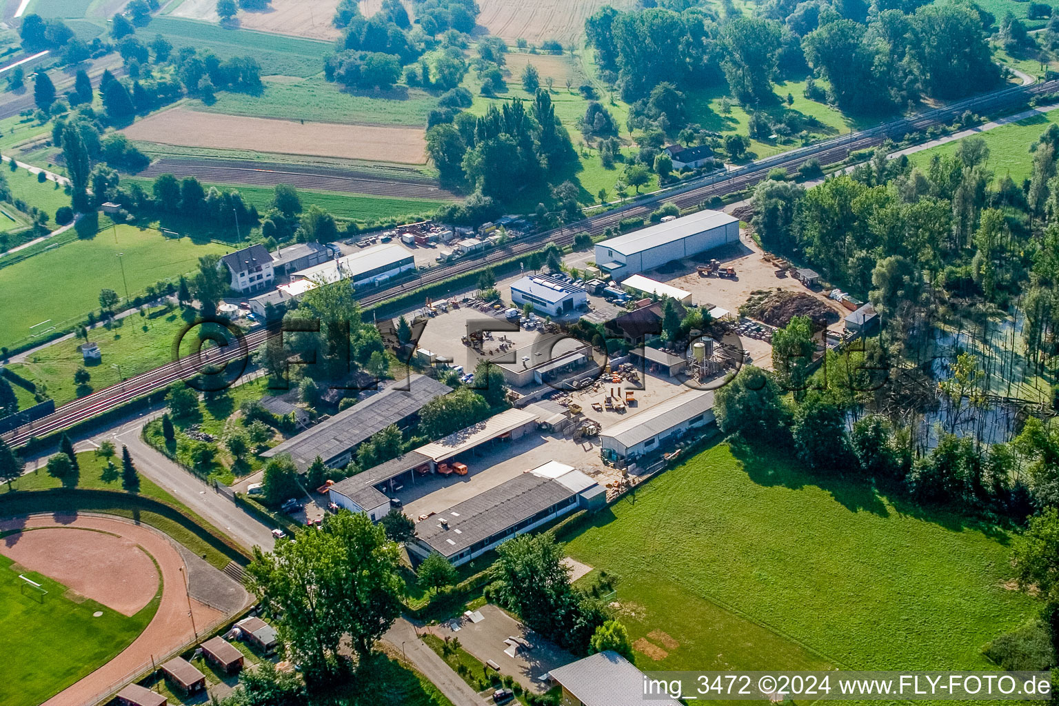 Recycling center in the district Berghausen in Pfinztal in the state Baden-Wuerttemberg, Germany