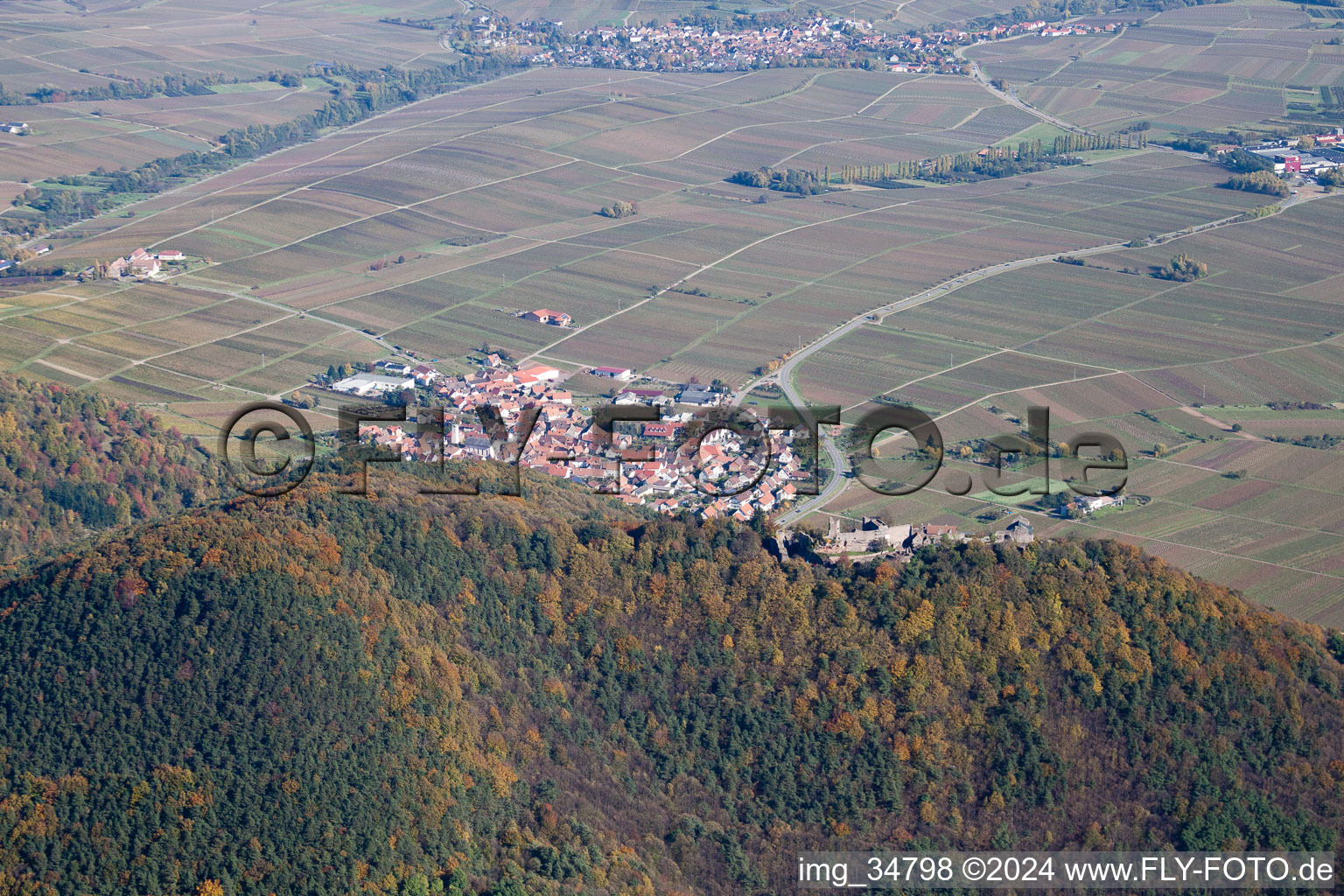 Behind the Madenburg in Eschbach in the state Rhineland-Palatinate, Germany